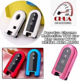Perodua Chrome Reflection TPU Car Key Cover MYVI BEZZA AXIA ARUZ