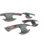 DOOR HANDLE BOWL COVER RED WORD 1SET (4PCS)