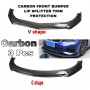 New Car Universal Front Bumper Diffuser Lip Wrap Angle Splitters Black/Double Layer