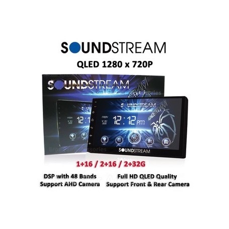 SOUNDSTREAM ANDROID QLED IPS PLAYER 9" 9 INCH 10" 10 INCH FULL HD SCREEN 48 Band DSP 2021 New Model