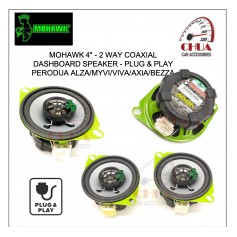 MOHAWK 4" - 2 WAY COAXIAL DASHBOARD SPEAKER - PLUG & PLAY PERODUA
