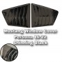 Mustang Shinning Black Rear Side Louver Cover Window Triangle Mirror Protector