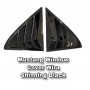 Mustang Shinning Black Rear Side Louver Cover Window Triangle Mirror Protector