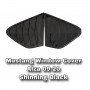 Mustang Shinning Black Rear Side Louver Cover Window Triangle Mirror Protector