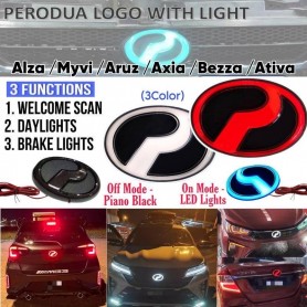 Car Front Rear Running Light LED Logo Emblem For Perodua Myvi Alza Ativa Aruz Bezza Axia Ativa