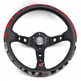 Vertex 1996 JDM Steering Wheel – 13″ (330 mm) Red Leather