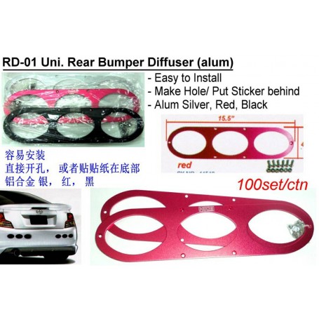 Rear Bumper Diffuser Alum