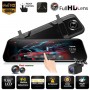 Anytek T12+ 9.66” Rear View Mirror 2.5D Curve Glass Full Touch Screen Dual Lens Recorder DVR