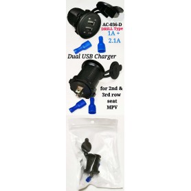 Ac-036-DCar Charger Waterproof 2.1A Dual USB Ports Phone Charger