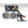 Pair 3.5 Inch Halo Angel Eye Ring COB LED Car Fog Light Projector Lamp