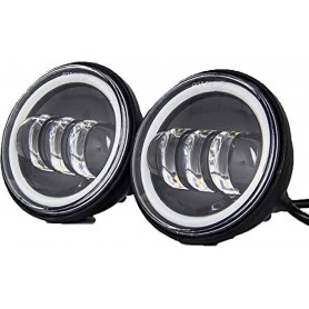 Led Fog Light With Angel Eyes Passing Lamps DRL