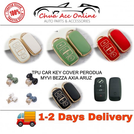 TPU CAR KEY COVER Perodua MYVI BEZZA AXIA ARUZ TPU Car Key Cover Case Sarung Kunci Keyless Car 2023
