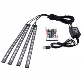 Car Led Strip Lights Interior LEDs Music Car LED Lights Under Dash Lighting Kit USB