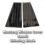 Mustang Shinning Black Rear Side Louver Cover Window Triangle Mirror Protector
