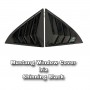 Mustang Shinning Black Rear Side Louver Cover Window Triangle Mirror Protector