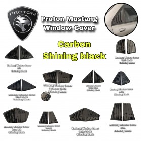 Mustang Window Cover Carbon Design